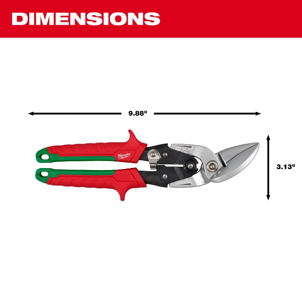 Milwaukee 48-22-4552 Right Cutting Offset Aviation Snips - 4