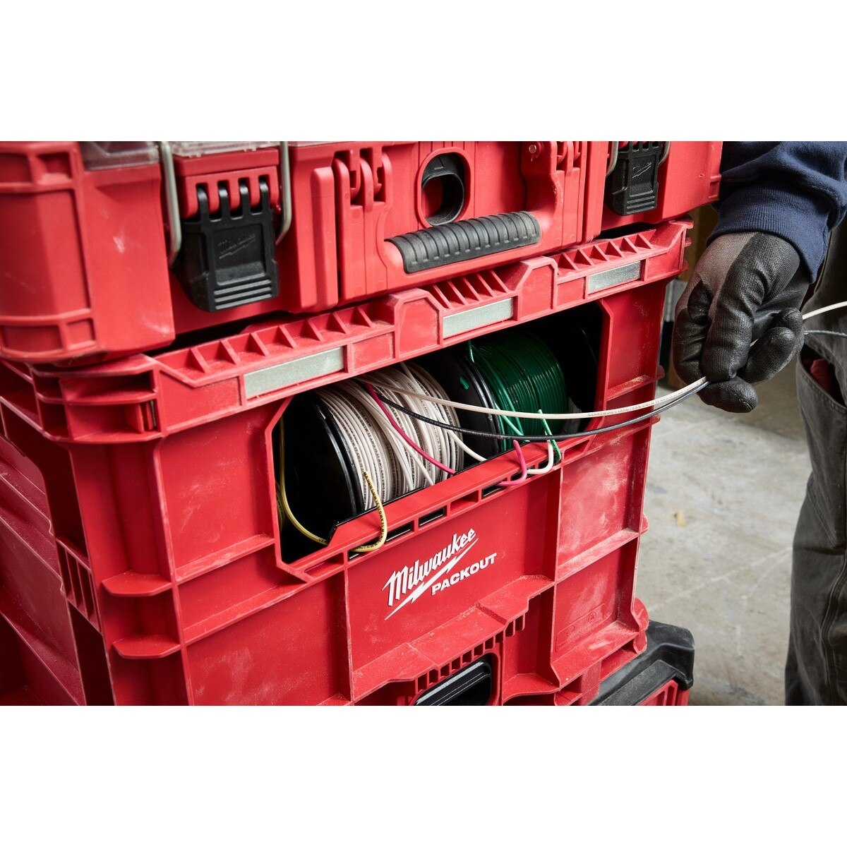 Milwaukee 48-22-8043 PACKOUT Wire Pulling XL Crate 19 x 15.88 x 15.69" with Insert - 7