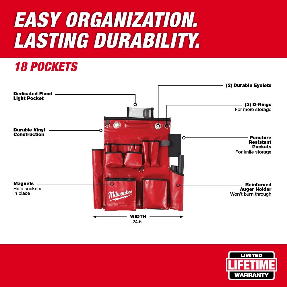 Milwaukee 48-22-8291 Lineman's Compact Aerial Tool Apron - 4