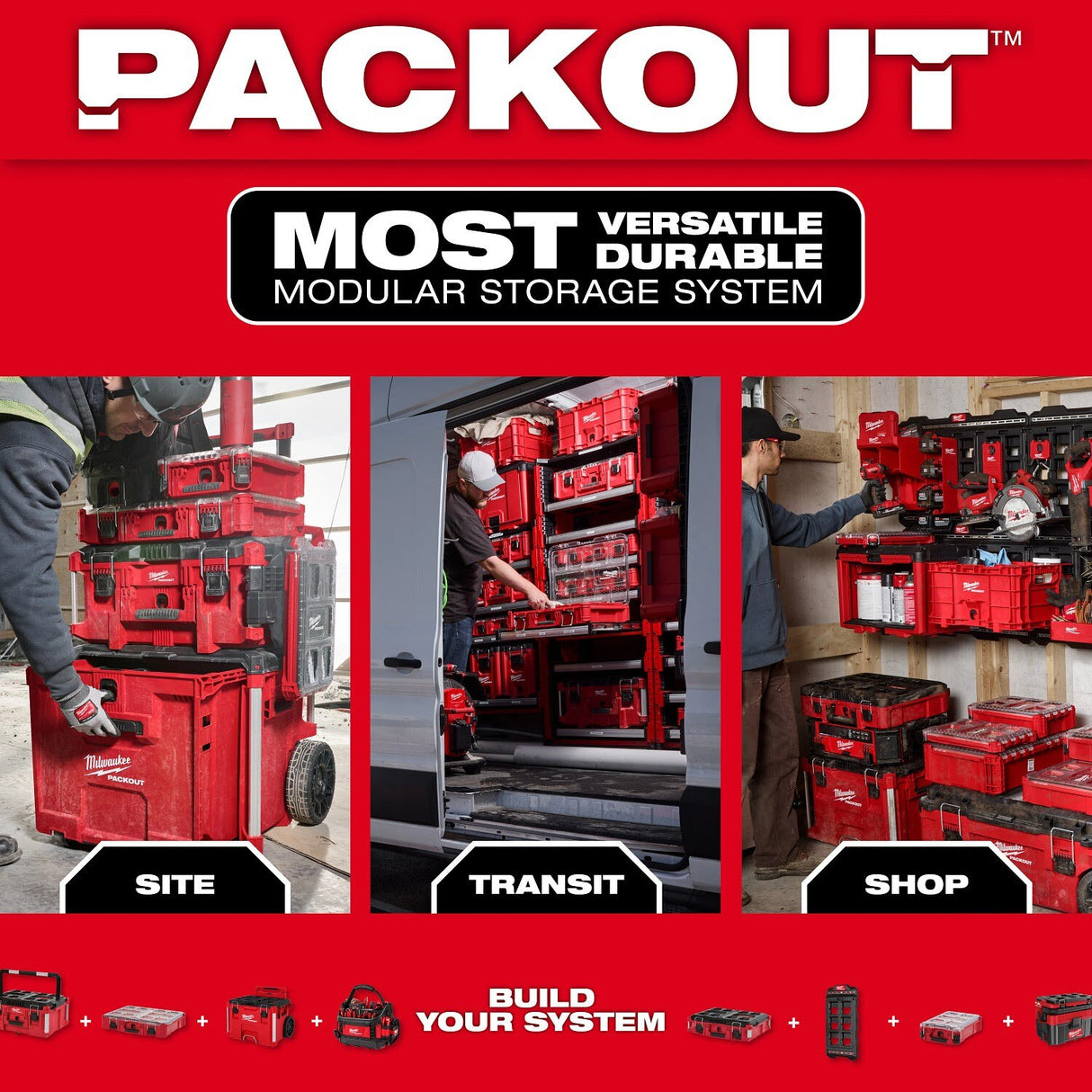 Milwaukee 48-22-8423 PACKOUT XL Tool Box 22.6 in. W x 16.46 in. L x 17.95 in. H - 8