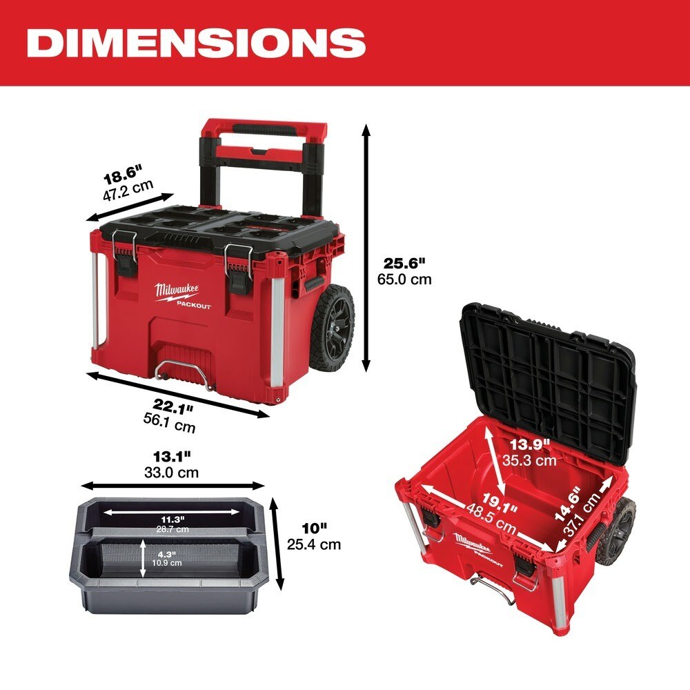 Milwaukee 48-22-8426 PACKOUT Rolling tool Box - 3