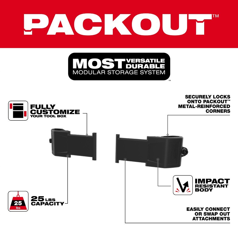Milwaukee 48-22-8601 PACKOUT Tool Box Attachment Mount - 2