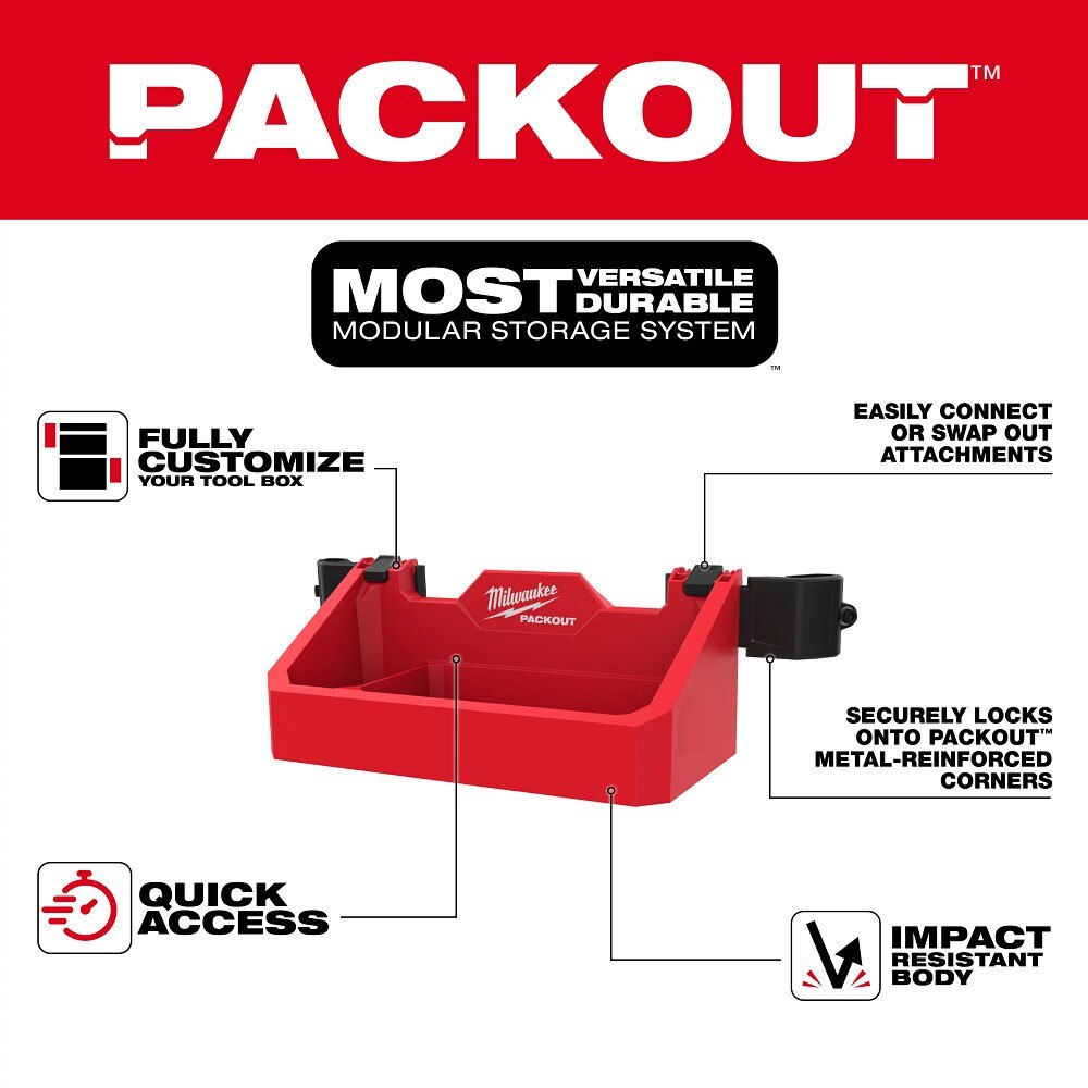 Milwaukee 48-22-8605 PACKOUT Tool Box Tray Attachment - 2