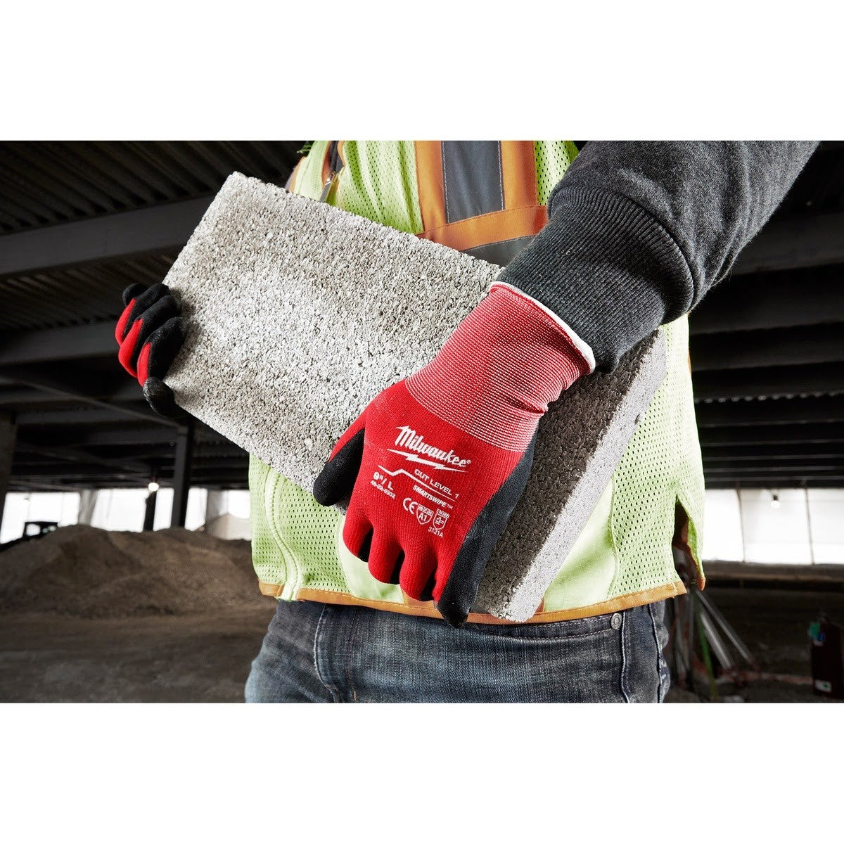 Milwaukee 48-22-8901E Cut Level 1 Nitrile Dipped Work Gloves, Medium - 4
