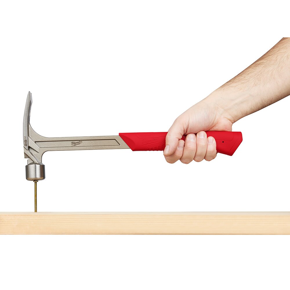 Milwaukee 48-22-9029 28oz Milled Face Framing Hammer - 6