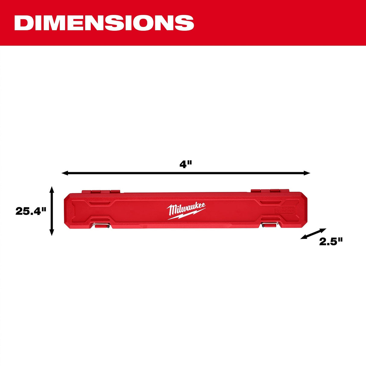 Milwaukee 48-22-9203 1/2 Inch Drive Click Torque Wrench, 50-250 ft-lbf Range - 7
