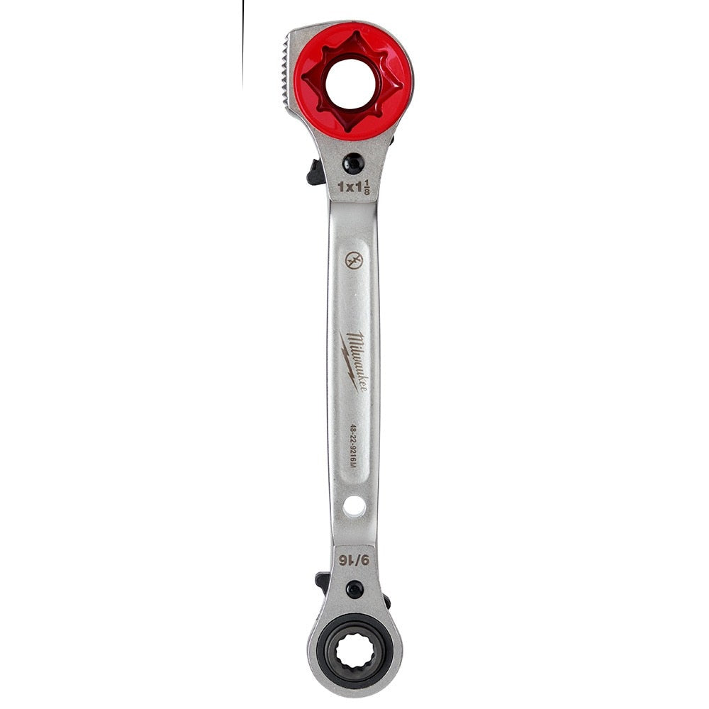 Milwaukee 48-22-9216M Lineman's 5in1 Racheting Wrench w/ Milled Face