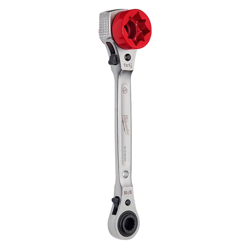 Milwaukee 48-22-9216M Lineman's 5in1 Racheting Wrench w/ Milled Face - 3