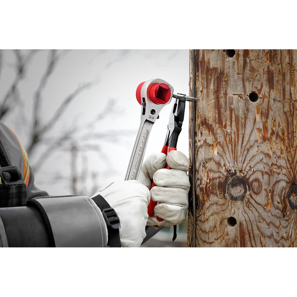 Milwaukee 48-22-9216M Lineman's 5in1 Racheting Wrench w/ Milled Face - 6