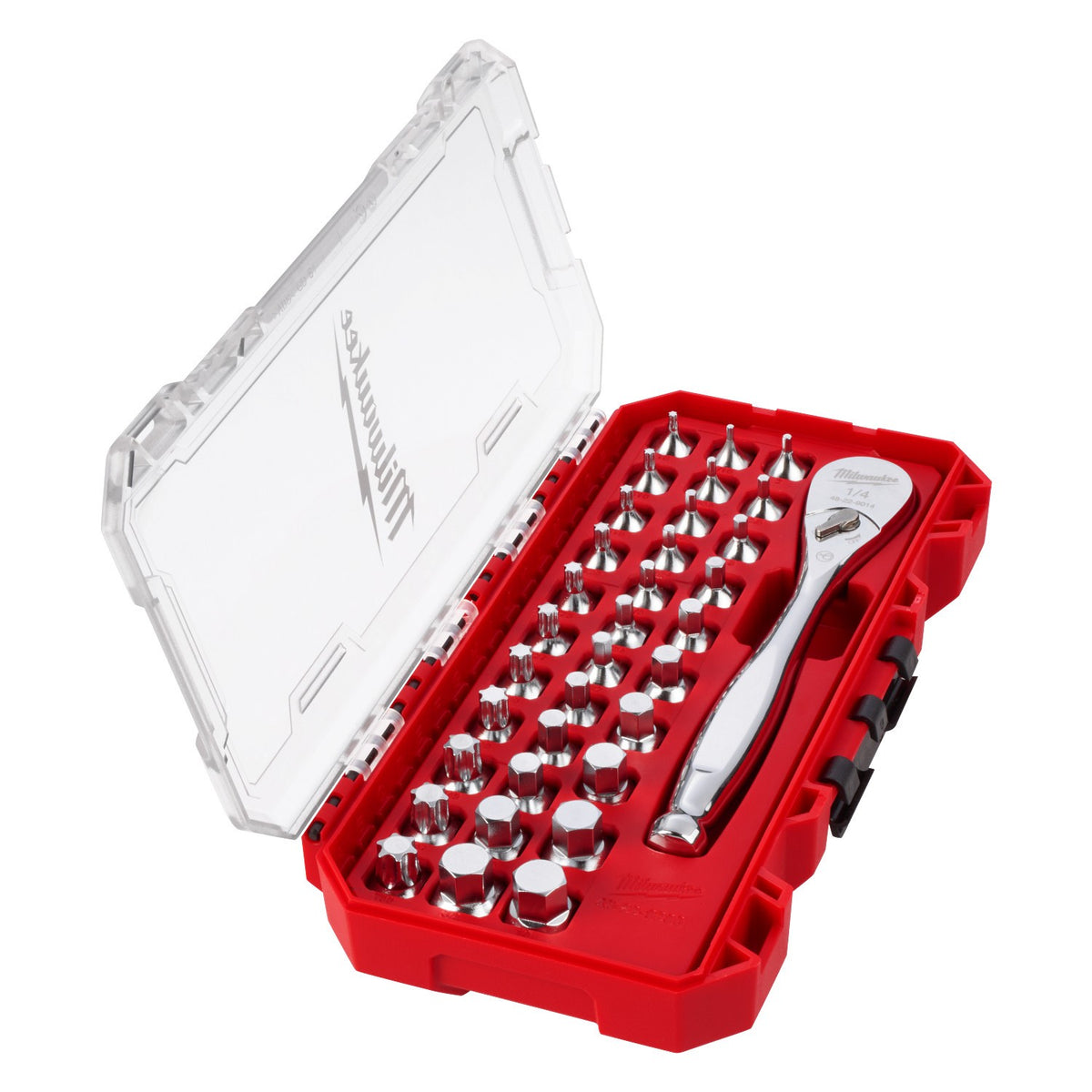 Milwaukee 48-22-9286 1/4" Drive Ratchet and Low-Profile Bit Socket Set (34 Piece)