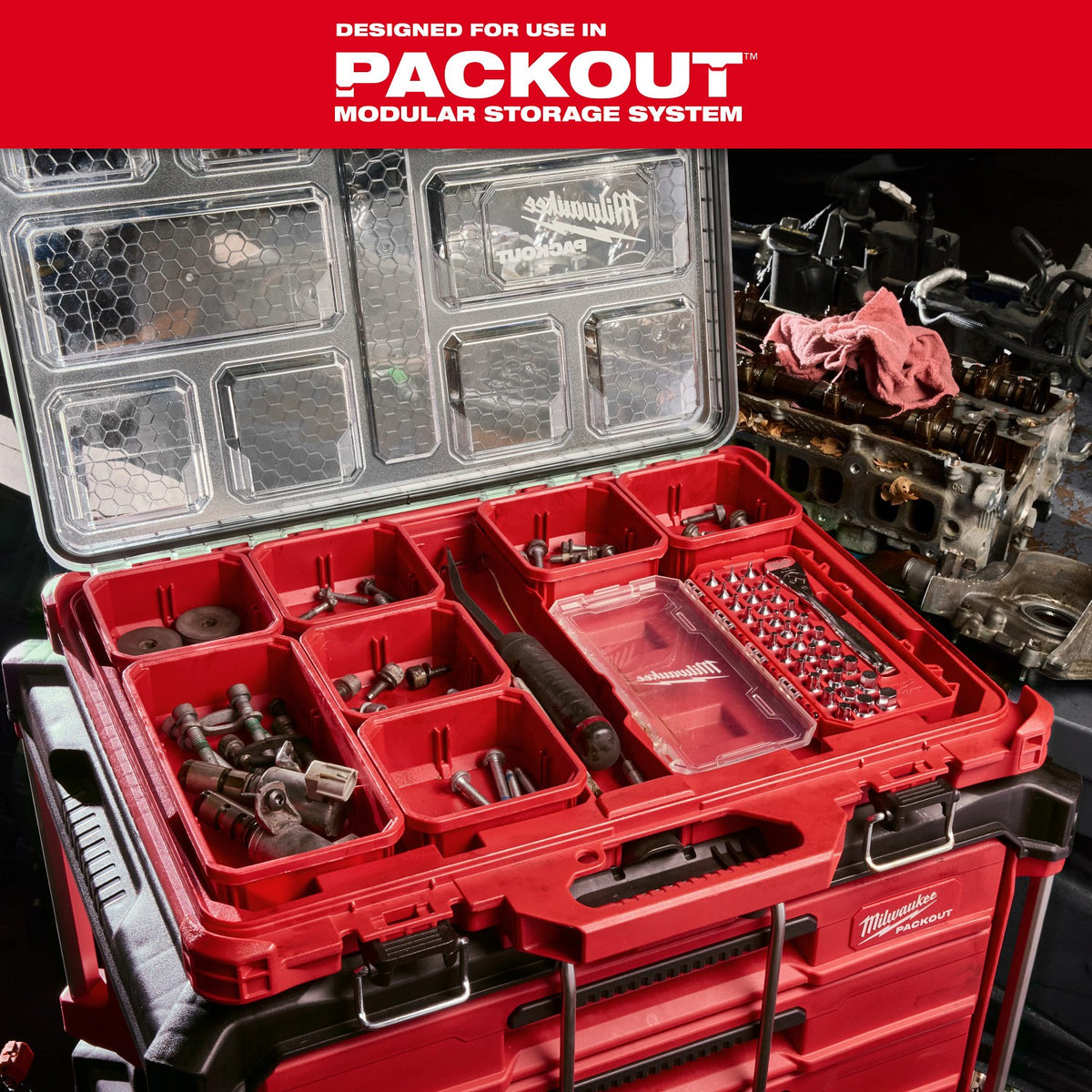 Milwaukee 48-22-9286 1/4" Drive Ratchet and Low-Profile Bit Socket Set (34 Piece) - 11