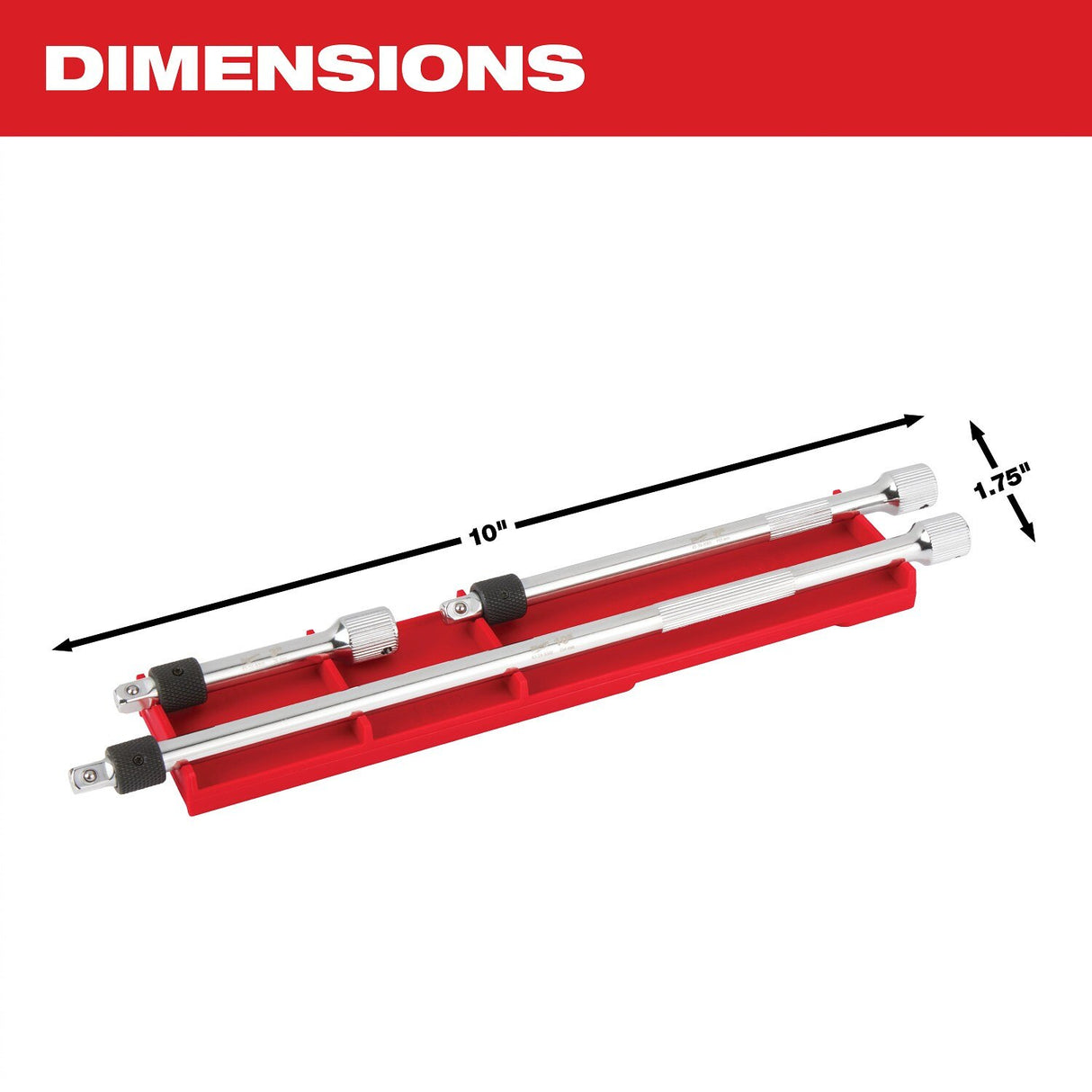 Milwaukee 48-22-9360 3pc 1/4” Drive Locking Extension Set - 5