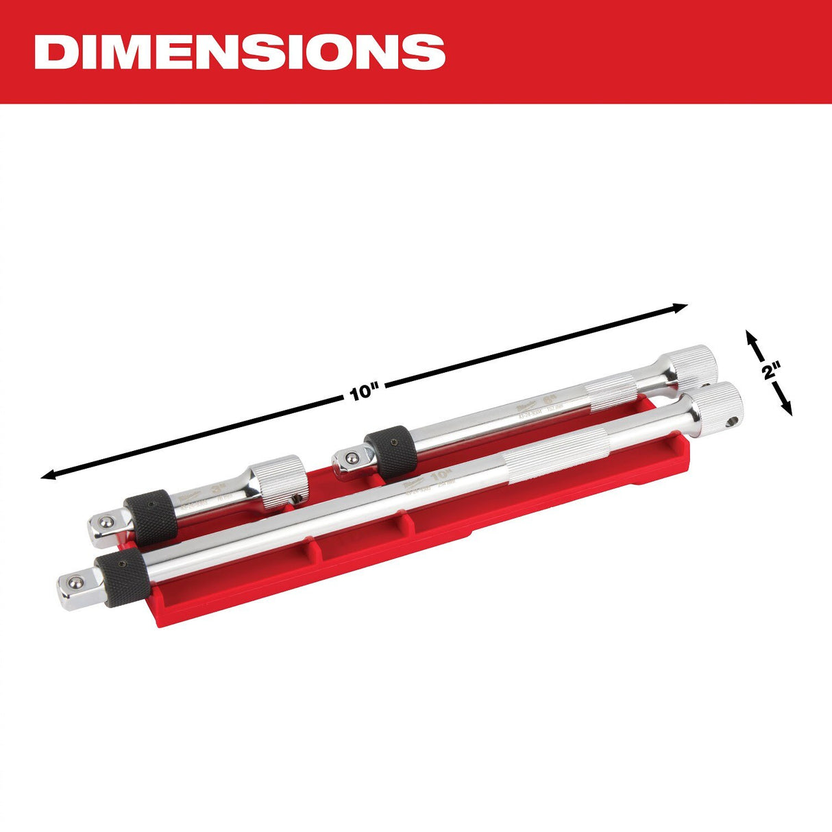 Milwaukee 48-22-9361 3pc 3/8” Drive Locking Extension Set - 5