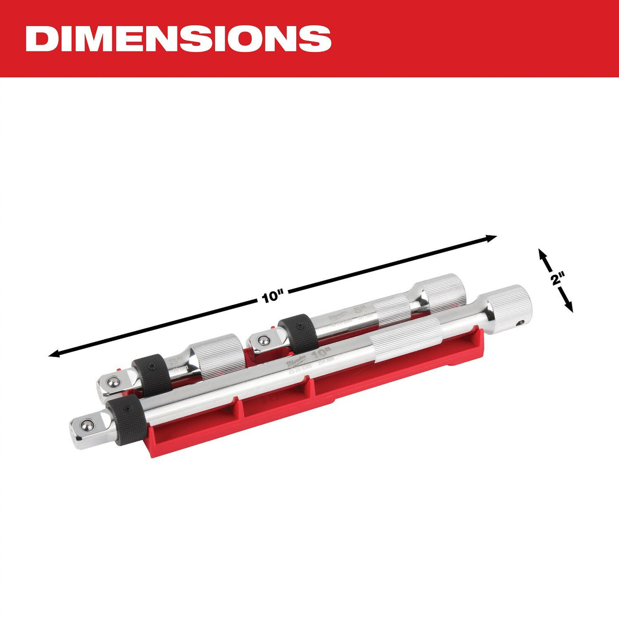 Milwaukee 48-22-9362 3pc 1/2” Drive Locking Extension Set - 5