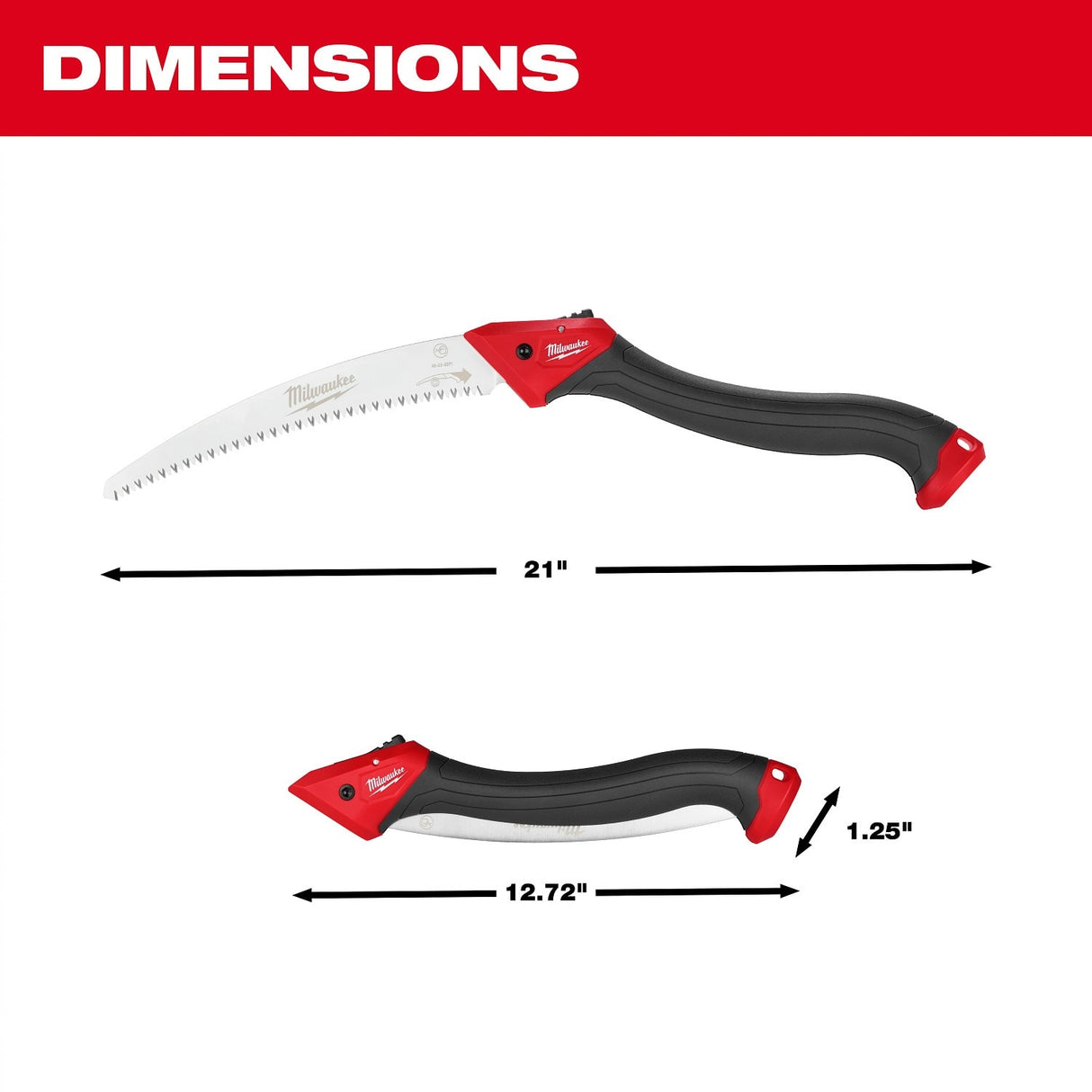 Milwaukee 48-22-9371 10" Folding Pruning Saw – Fast, Clean Cutting for Branches up to 6" - 3