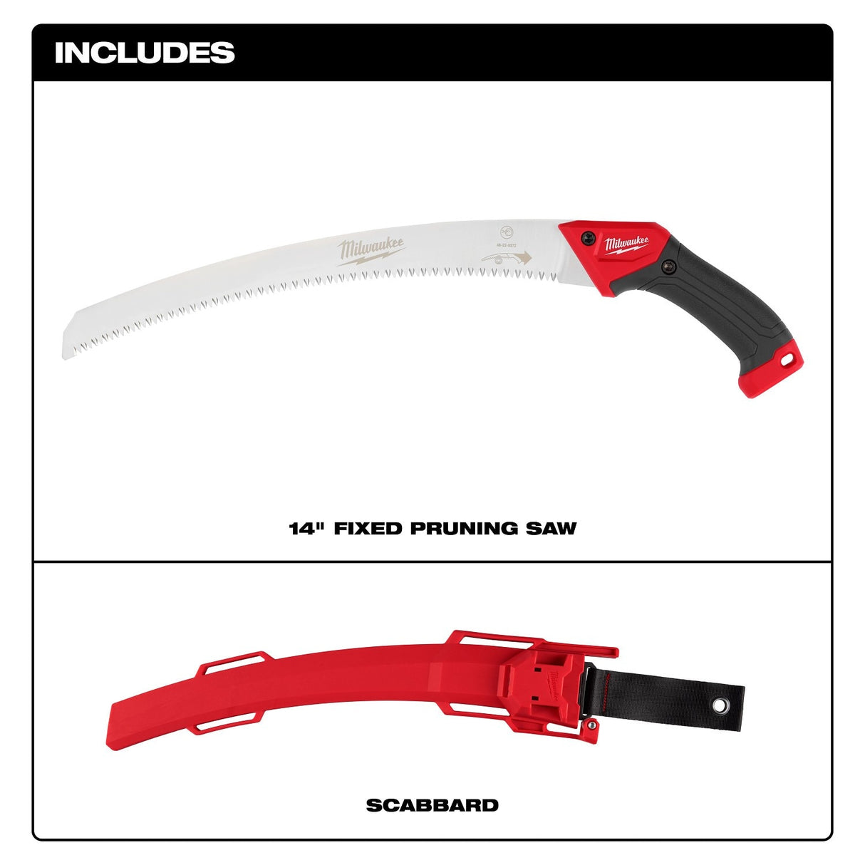 Milwaukee 48-22-9372 14" Fixed Pruning Saw – Fast, Clean Cutting for Pruning Branches - 4