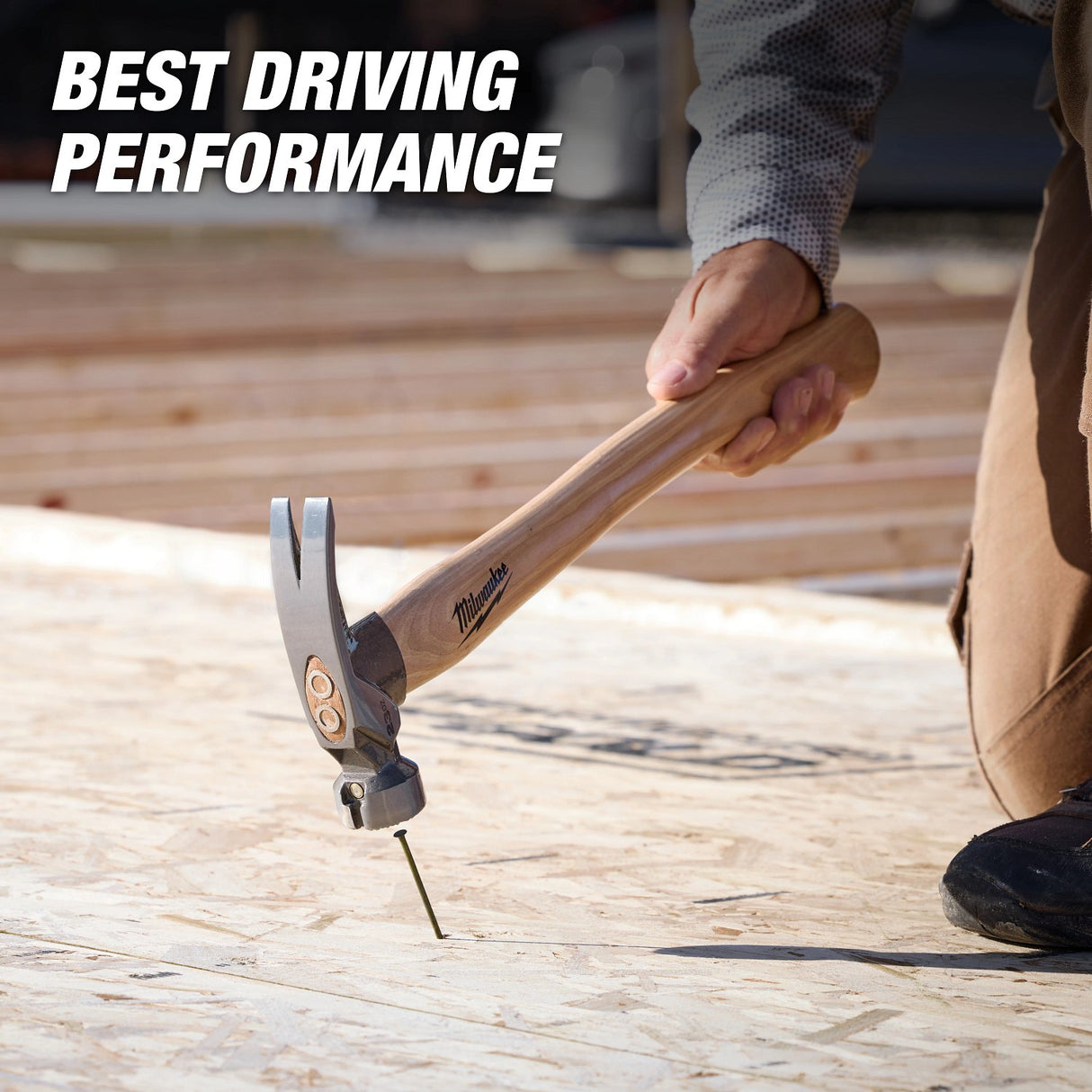 Milwaukee 48-22-9418 23 oz Milled Face Hickory Handle Framing Hammer - 5