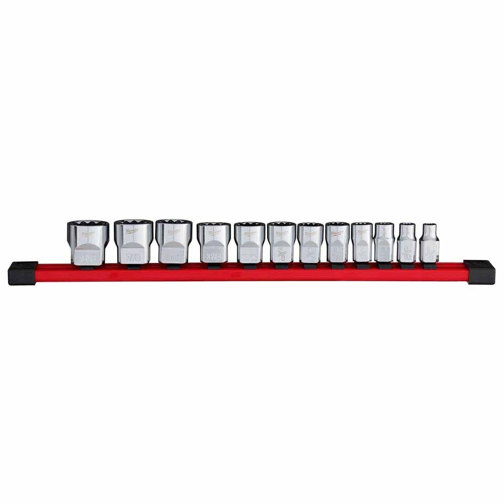Milwaukee 48-22-9420 12pc 3/8" Drive 12-Point SAE Socket Set