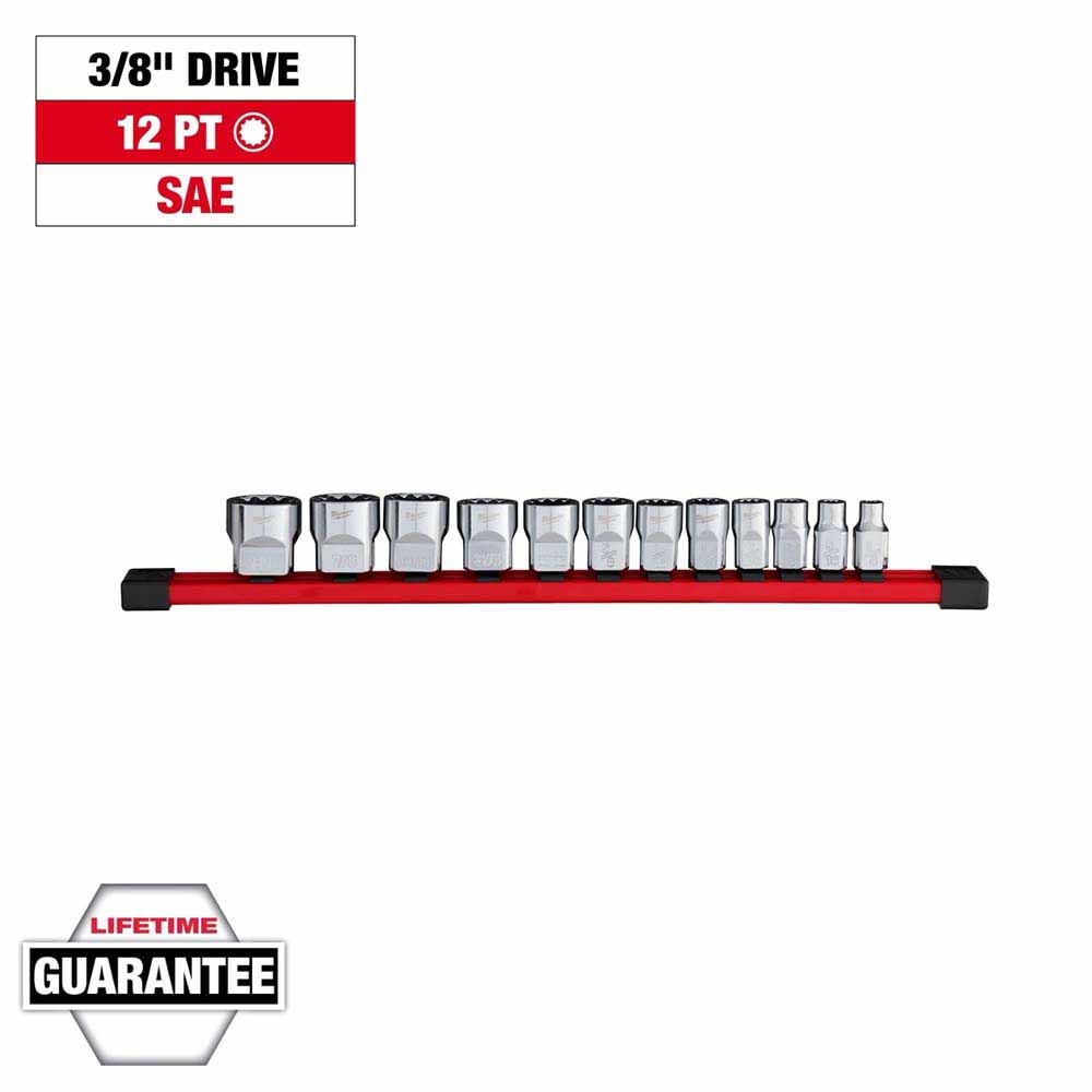 Milwaukee 48-22-9420 12pc 3/8" Drive 12-Point SAE Socket Set - 4