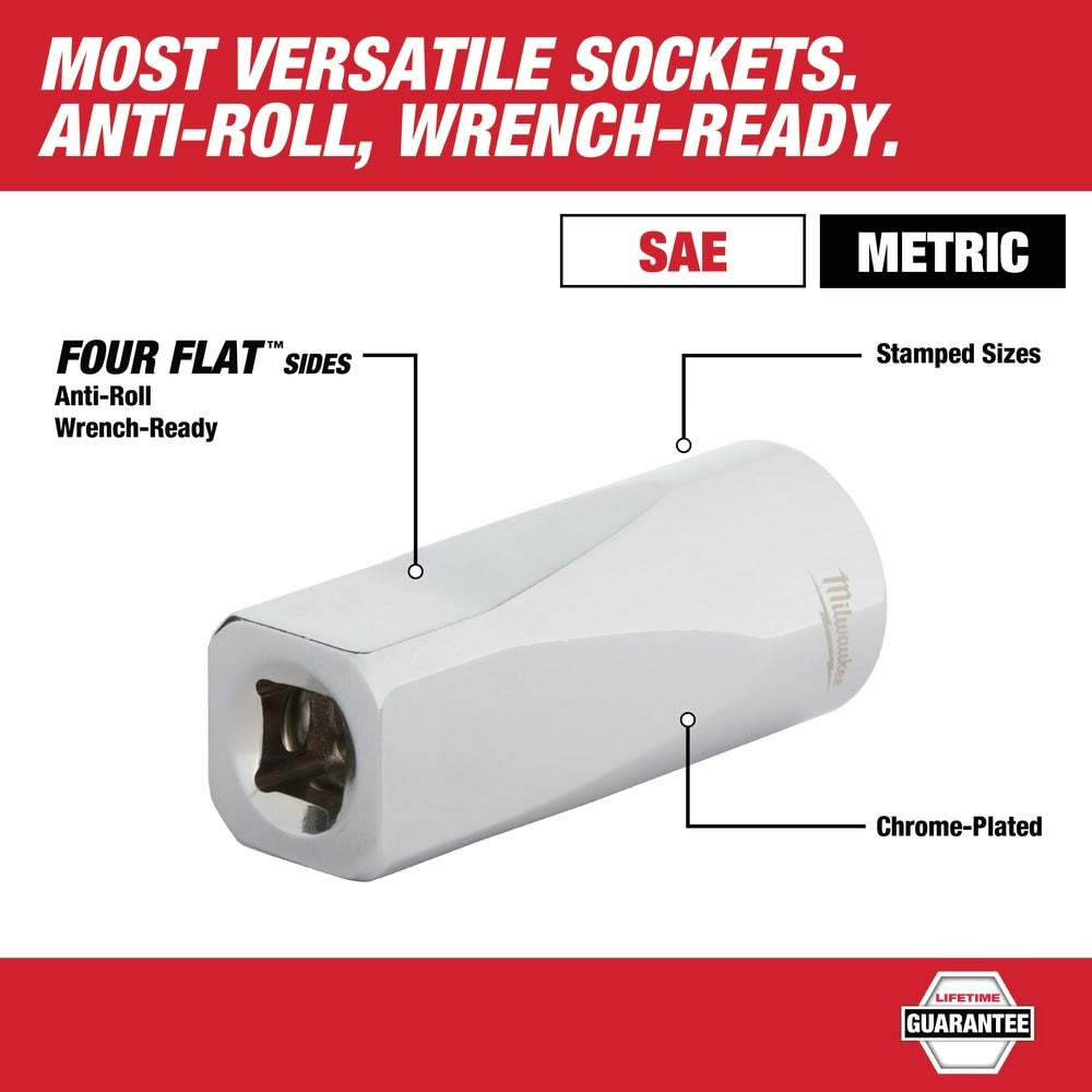 Milwaukee 48-22-9487 47PC 1/2" Drive Ratchet & Socket Set with PACKOUT Organizer - 4
