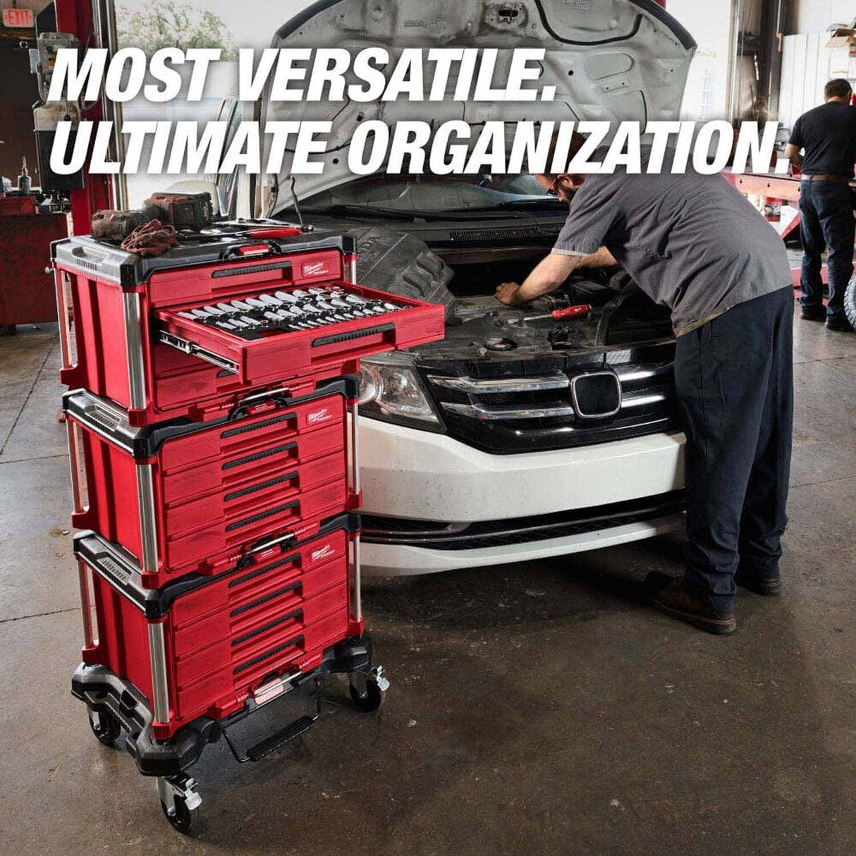 Milwaukee 48-22-9493 64pc. Hand Tool Set with PACKOUT 4 Drawer Tool Box - 7