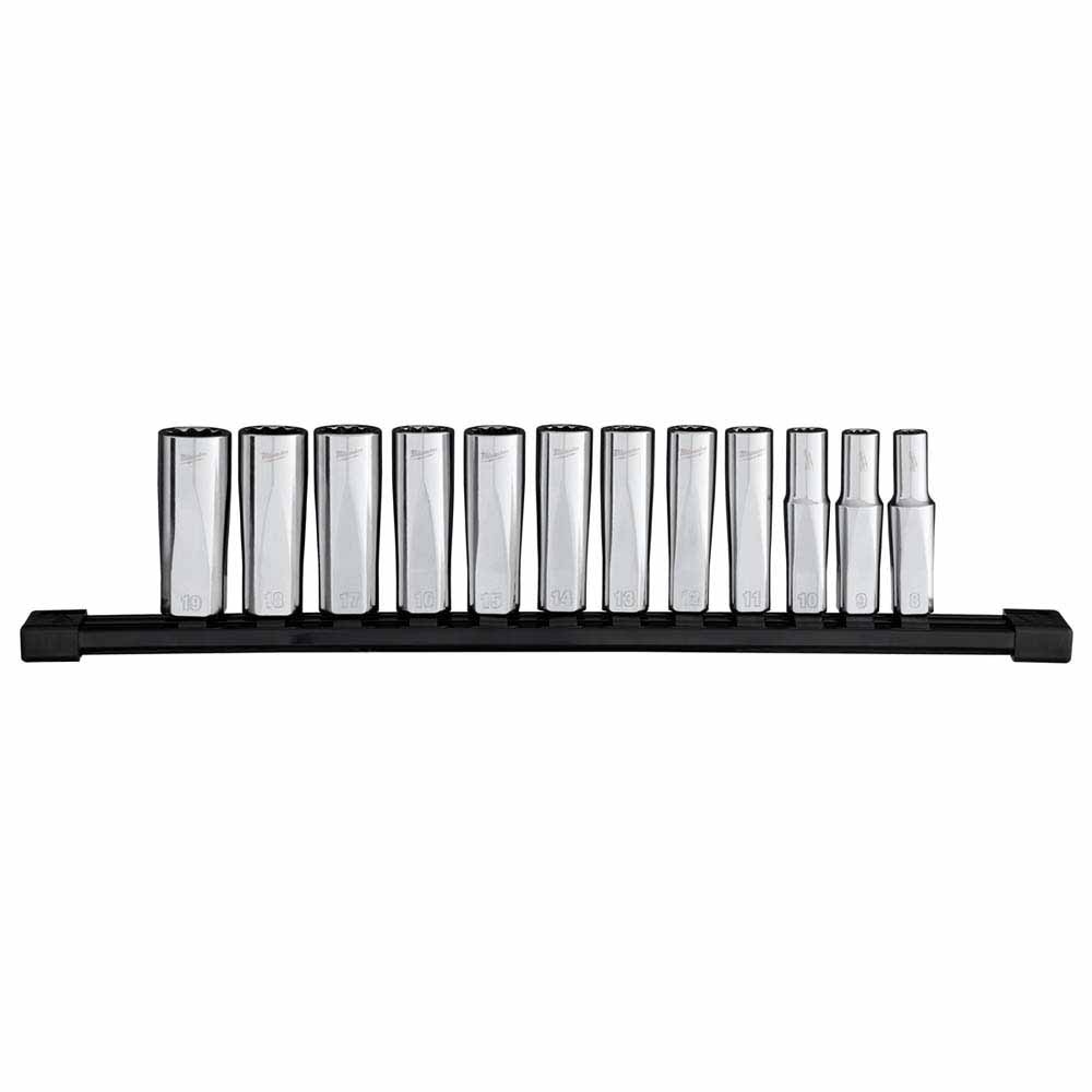 Milwaukee 48-22-9521 12pc 3/8” Drive 12-Point Deep Well Metric Socket Set