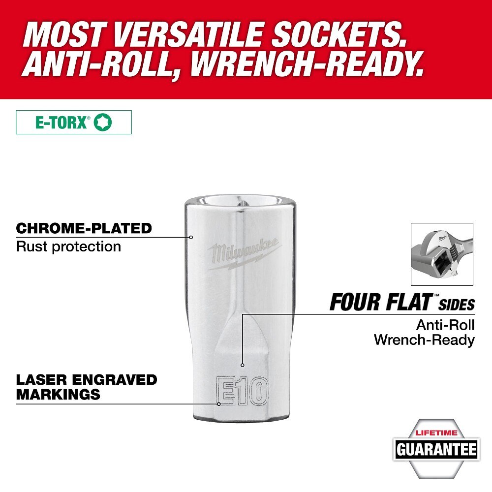 Milwaukee 48-22-9570 12pc 1/4”, 3/8”, & 1/2” Drive External TORX Socket Set - 2