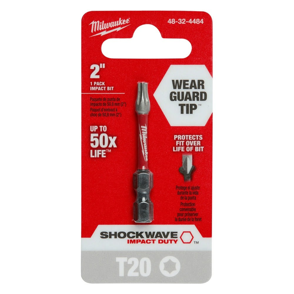 Milwaukee 48-32-4484 T20 Torx Shockwave 2" Power Bit - 7