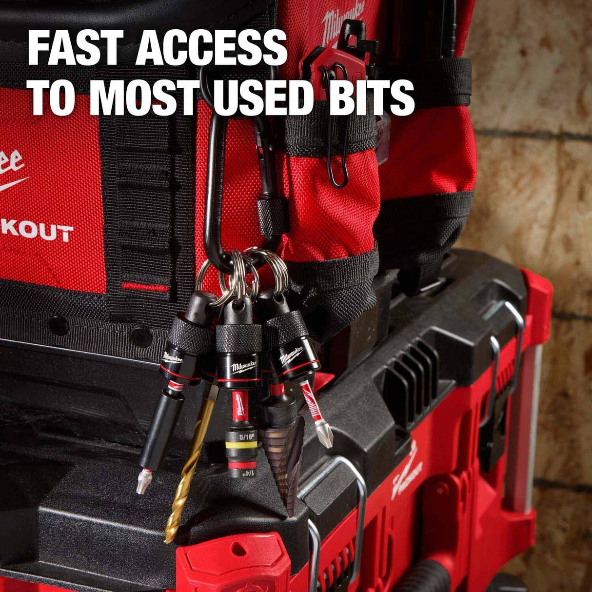 Milwaukee 48-32-4537 5PC Bit Holder with Carabiner - 4