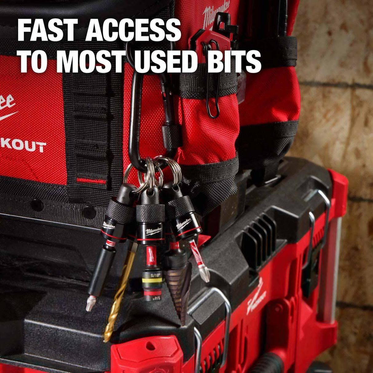 Milwaukee 48-32-4537 5PC Bit Holder with Carabiner - 4