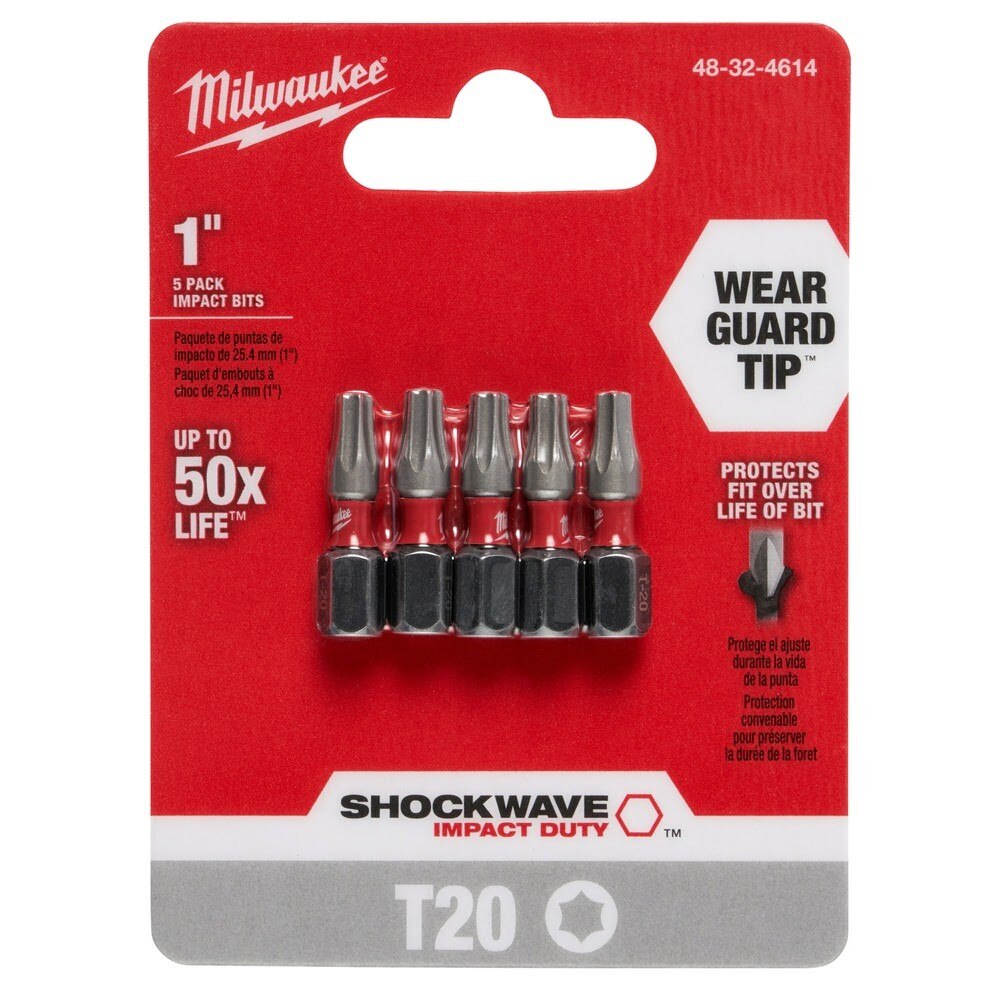 Milwaukee 48-32-4614 Shockwave 1" T20 5PK - 8
