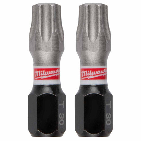 Milwaukee 48-32-4732 Bulk Pack of 25 SHOCKWAVE Impact Duty 1" T30 Insert Bits for Impact Drivers
