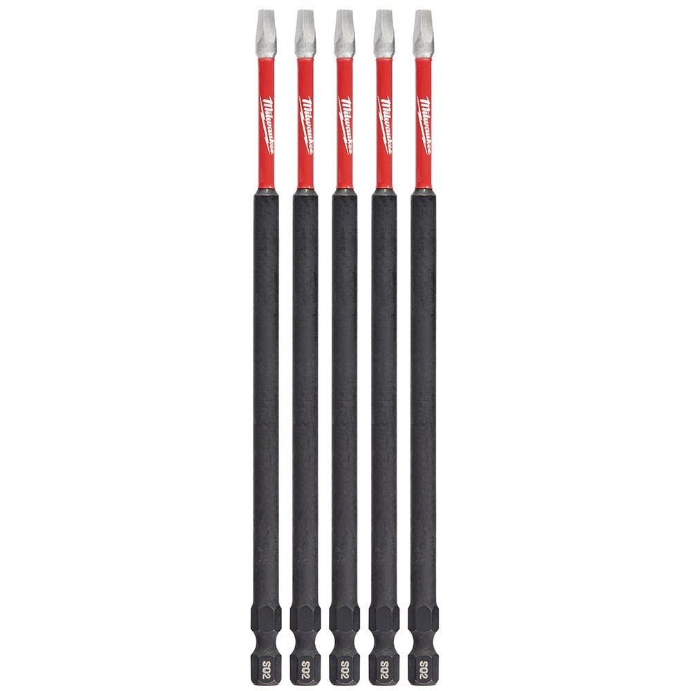 Milwaukee 48-32-4855 SHOCKWAVE™ 6 in. Square Recessed #2 Power Bit (5 Pack)