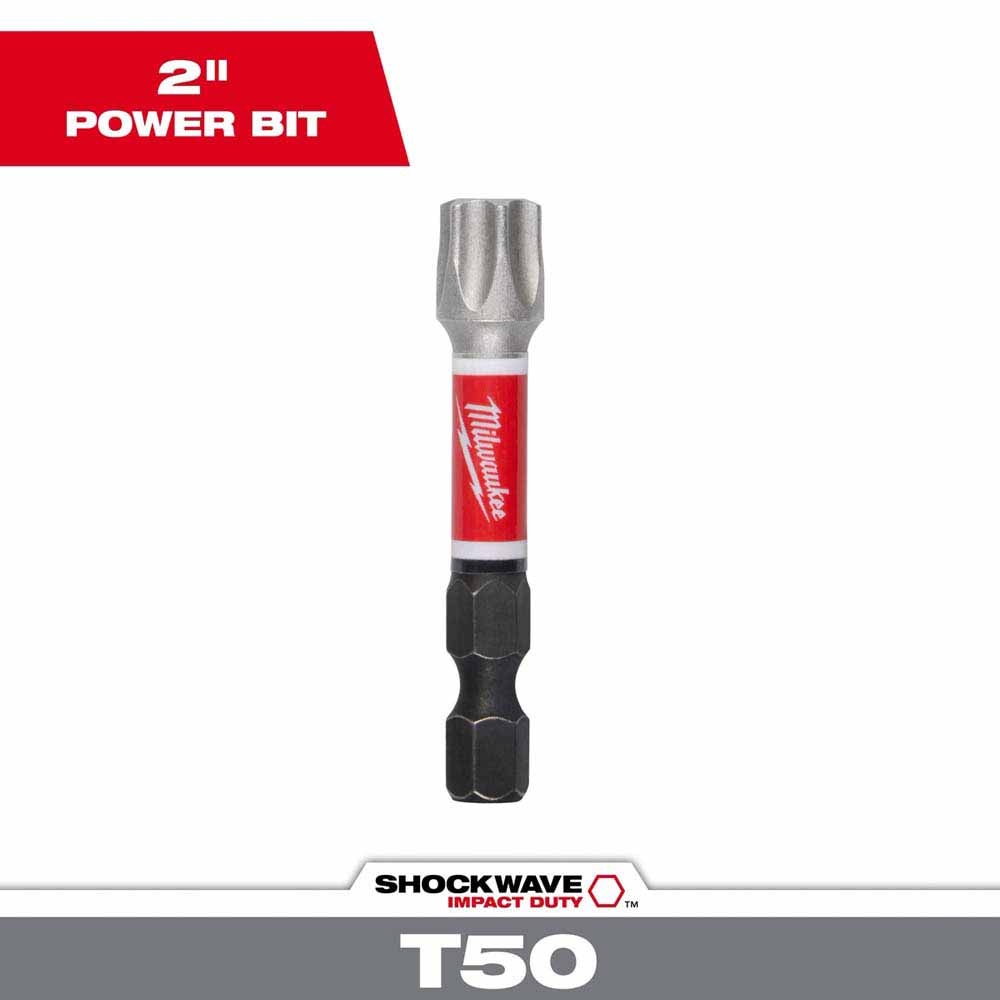 Milwaukee 48-32-6001 SHOCKWAVE Impact Duty 2" T50 Impact Bit for Impact Drivers and Drill Drivers - 3