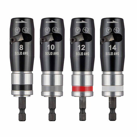 Milwaukee 48-32-6406 4PC Solid Wire Stripper Set for 8-14 AWG Solid Wire