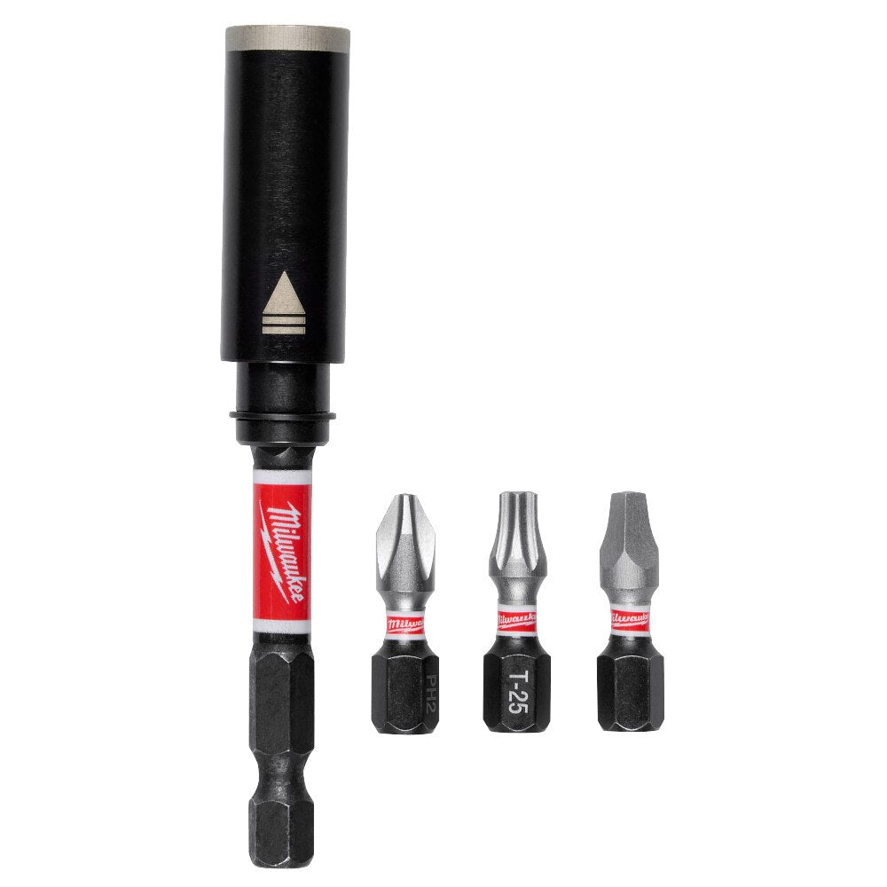Milwaukee 48-32-7905 SHOCKWAVE Impact Duty 3in. Screw-Holding Bit Holder & Insert Bit Set (4Pc)