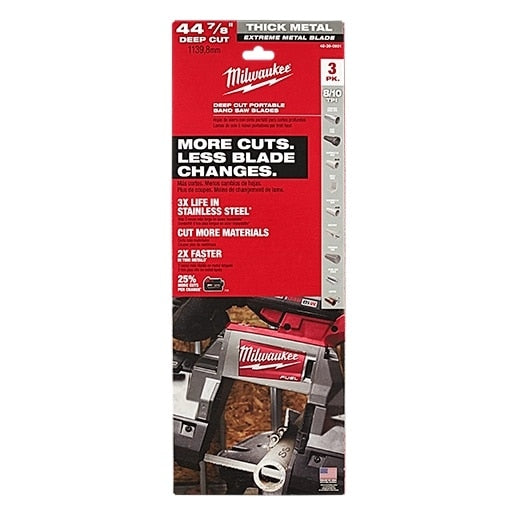 Milwaukee 48-39-0636 30-9/16 in. 12/14 TPI COMPACT EXTREME THIN METAL BAND SAW BLADE 25PK - 2