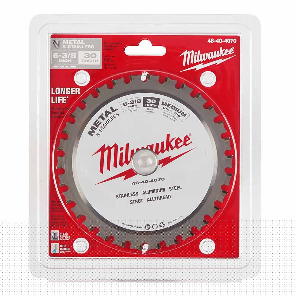 Milwaukee 48-40-4070 5-3/8” Metal Saw Blade 30 Tooth Ferrous - 11