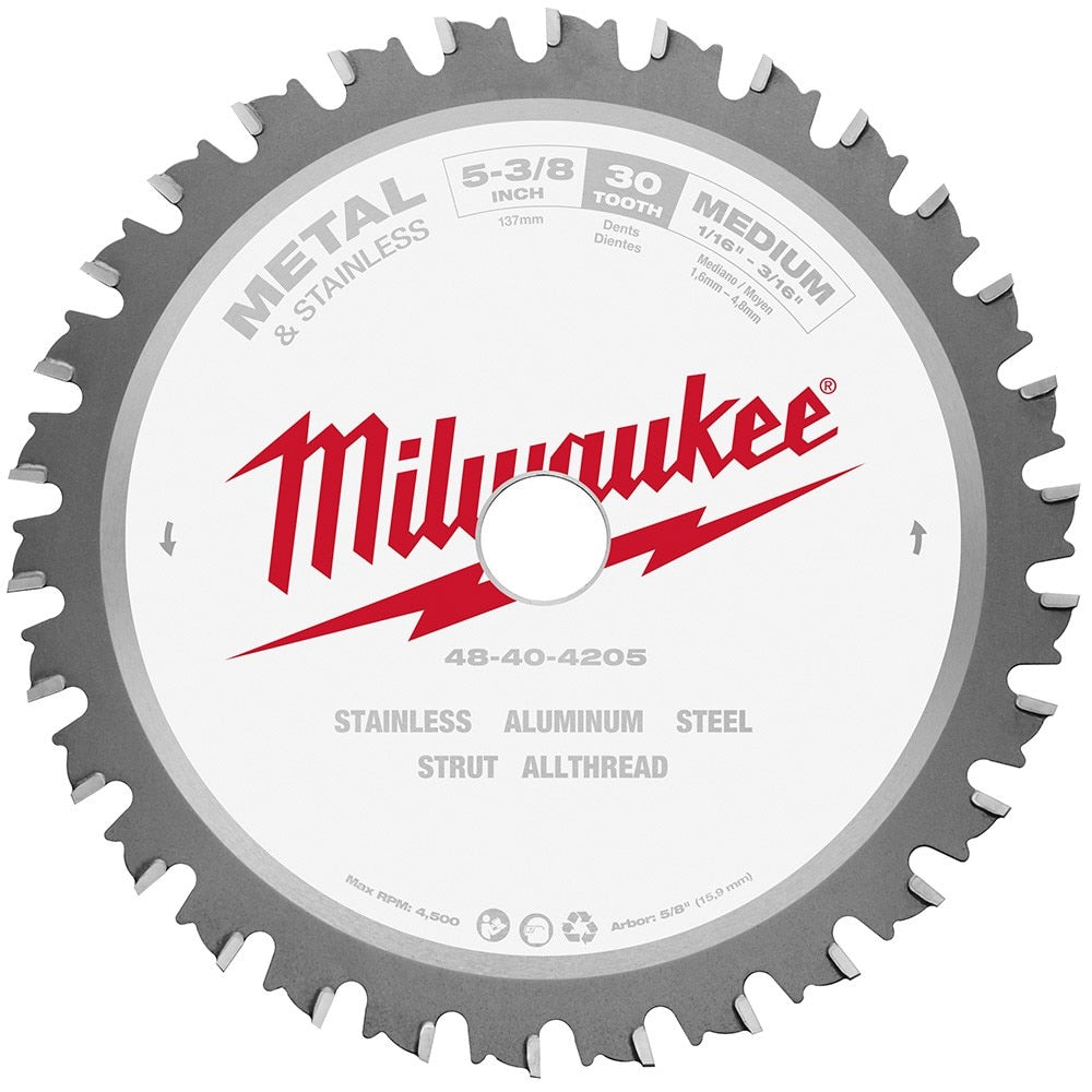 Milwaukee 48-40-4205 5-3/8" 30T METAL & STAINLESS CSB, 5/8"