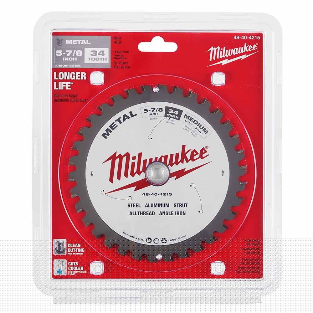 Milwaukee 48-40-4215 5-7/8" 34T Metal Circular Saw Blade 20MM - 7