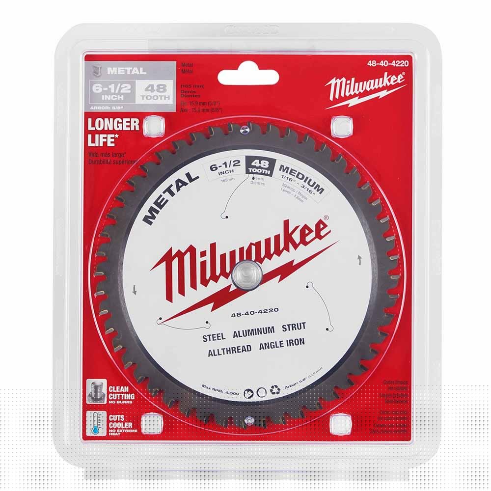 Milwaukee 48-40-4220 6-1/2" 48T METAL CSB, 5/8" - 6