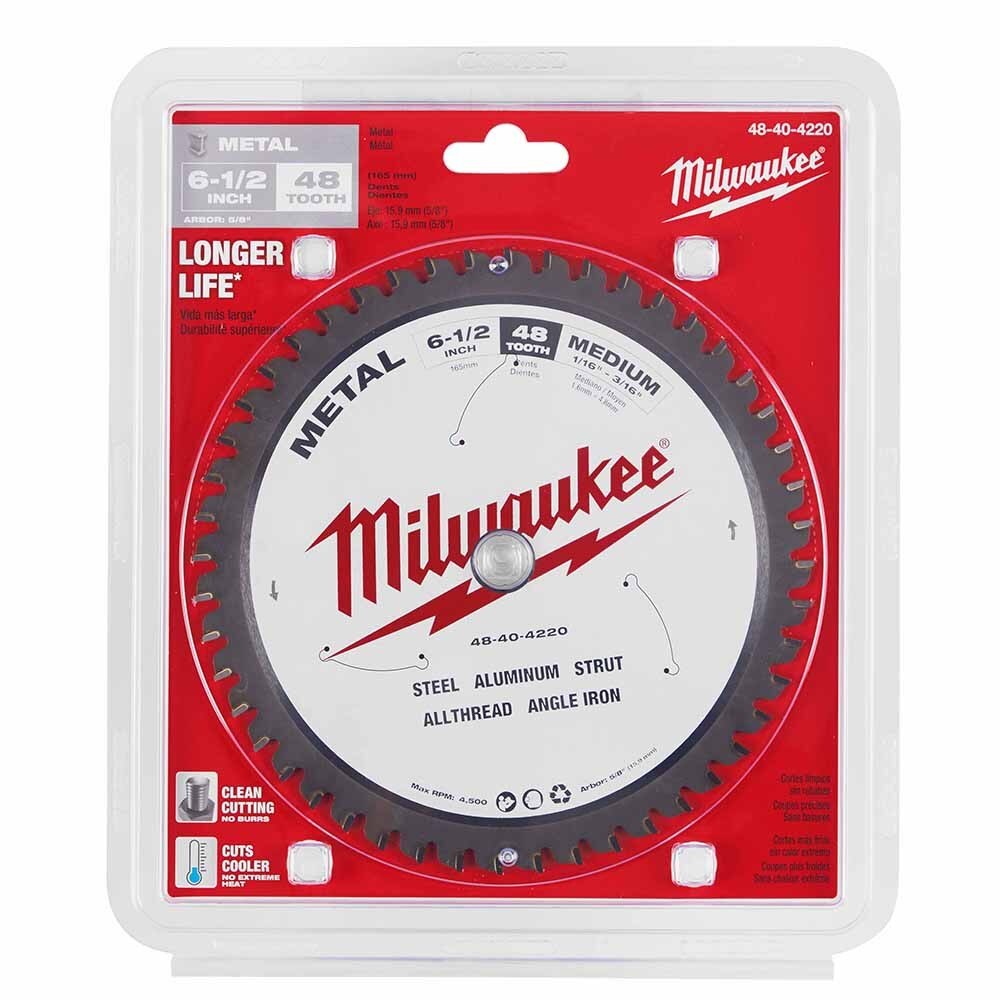 Milwaukee 48-40-4220 6-1/2" 48T METAL CSB, 5/8" - 6