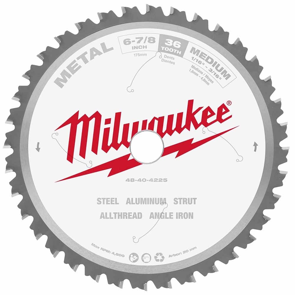 Milwaukee 48-40-4225 6-7/8" 36T METAL CSB, 20MM