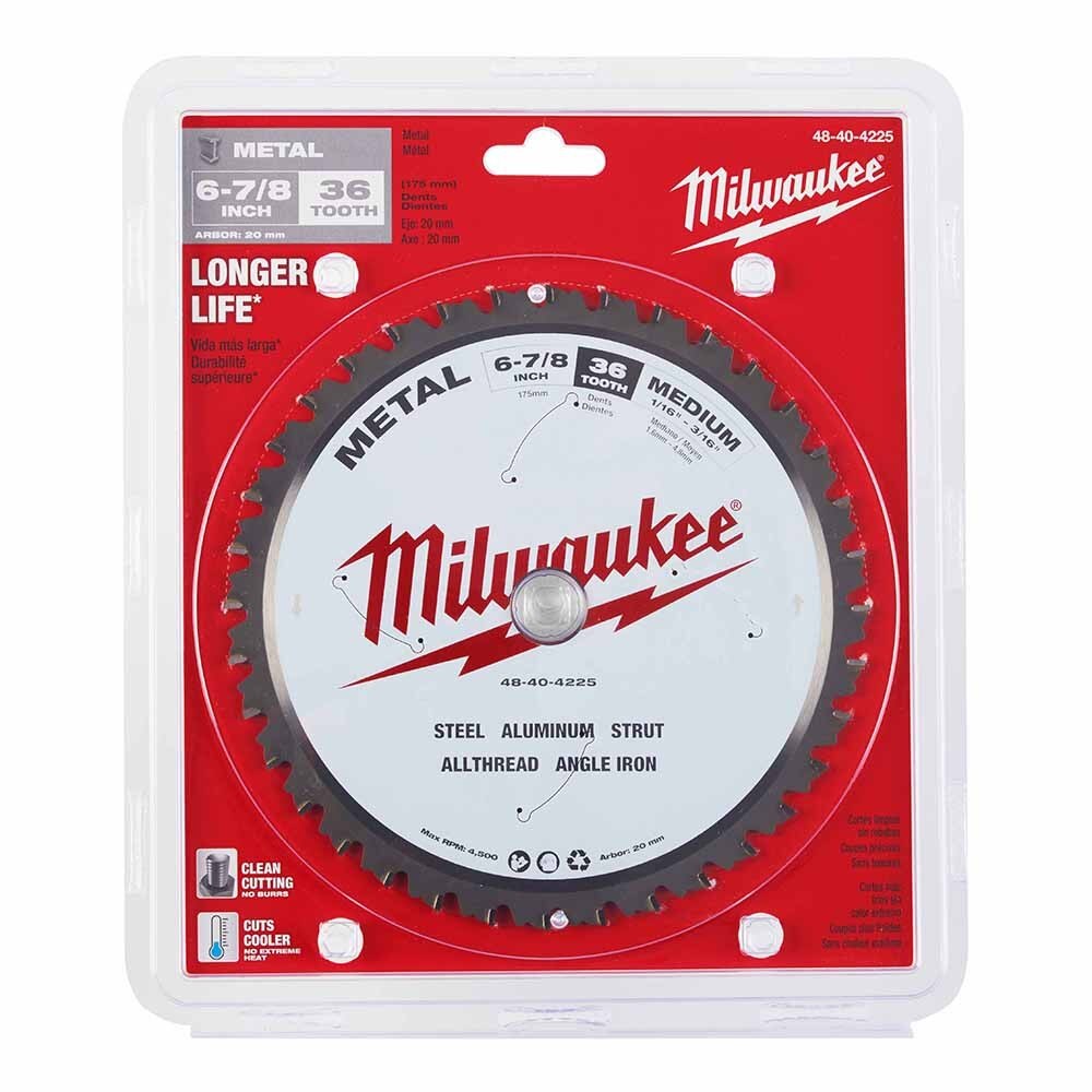 Milwaukee 48-40-4225 6-7/8" 36T METAL CSB, 20MM - 6