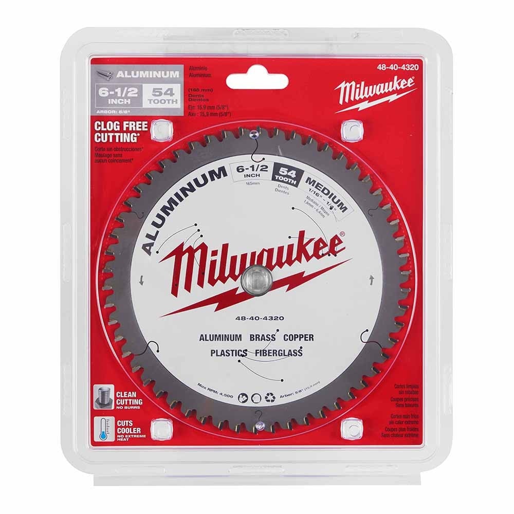 Milwaukee 48-40-4320 6-1/2" 54T ALUMINUM CSB, 5/8" - 12