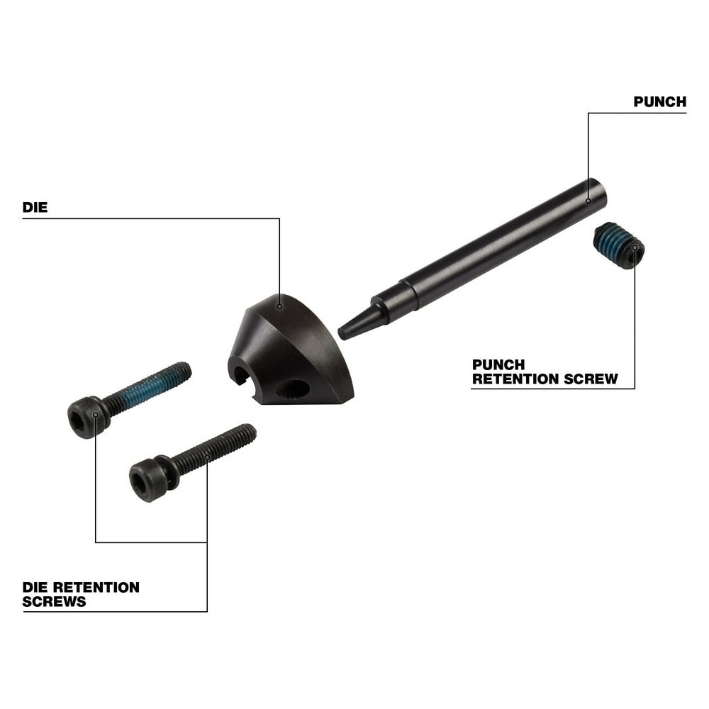 Milwaukee 48-44-0272 M12 FUEL 16 Ga Nibbler Punch & Die Set - 4