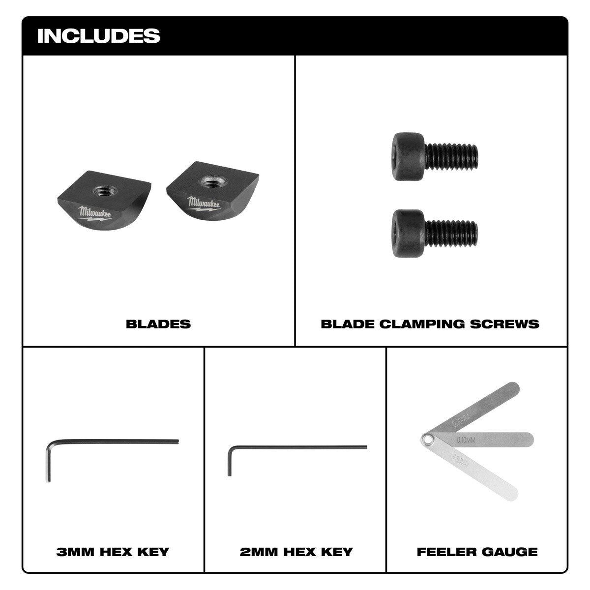 Milwaukee 48-44-2771 M12 FUEL 16 Gauge Scroll Shear Replacement Blade Set for 2487-20 (1 Set) - 2