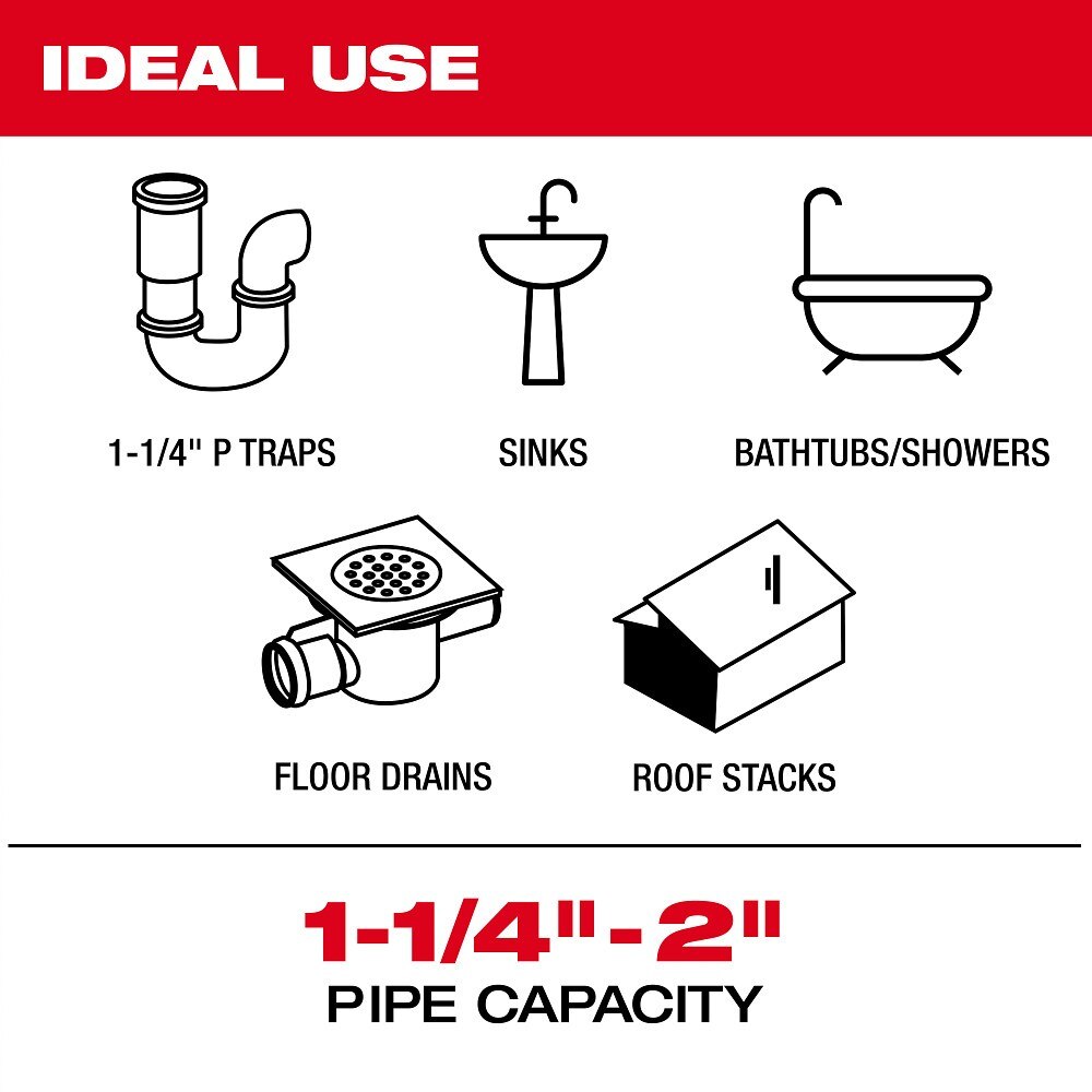 Milwaukee 48-53-3033 1-1/4" - 1-1/2" Standard Chain Knocker for 1/4" Chain Snake Cable - 3
