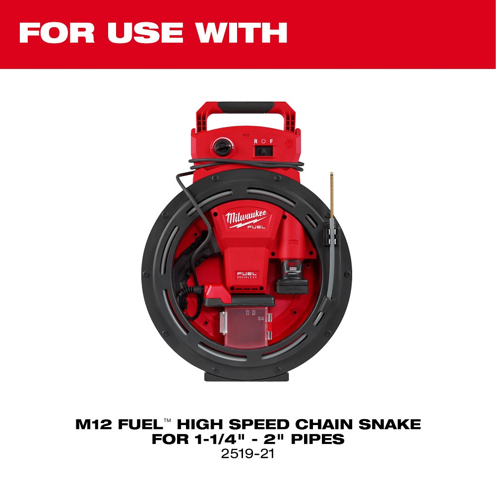 Milwaukee 48-53-3035 1-1/4" - 1-1/2" Carbide Chain Knocker for 1/4" Chain Snake Cable - 2