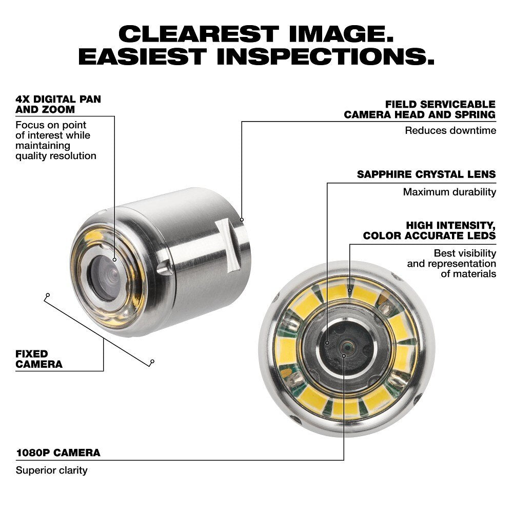 Milwaukee 48-53-3323 16mm Replacement Camera Head Kit / M12 65’ Ultra Flex Compact Inspection Camera - 2